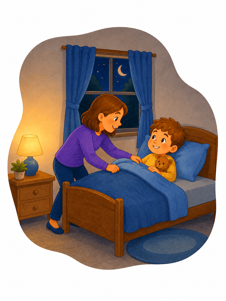 Bedtime social stories illustration