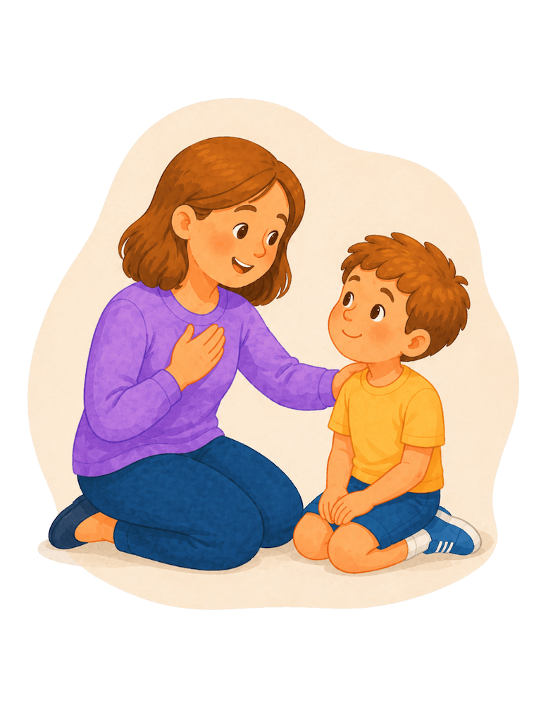 Kind words social stories illustration