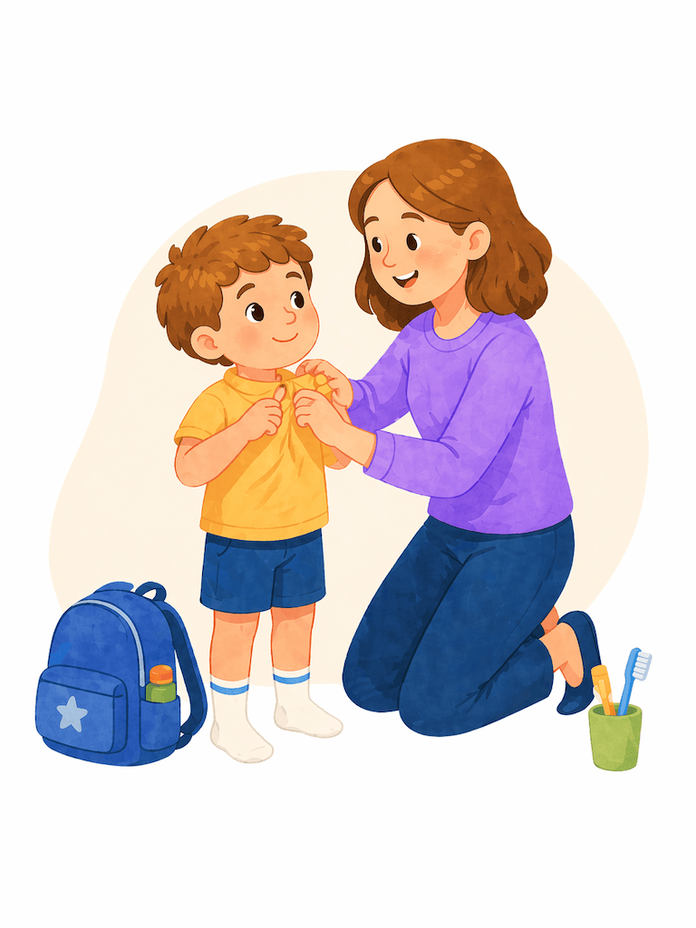 Routine social stories illustration