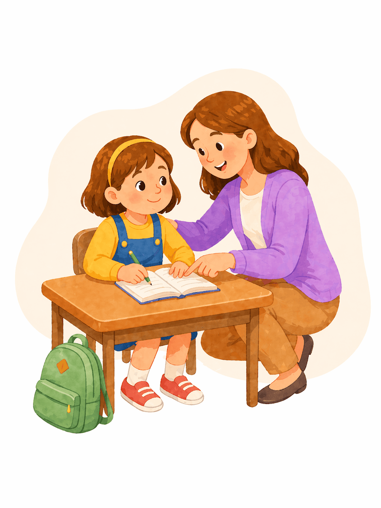 School social stories illustration