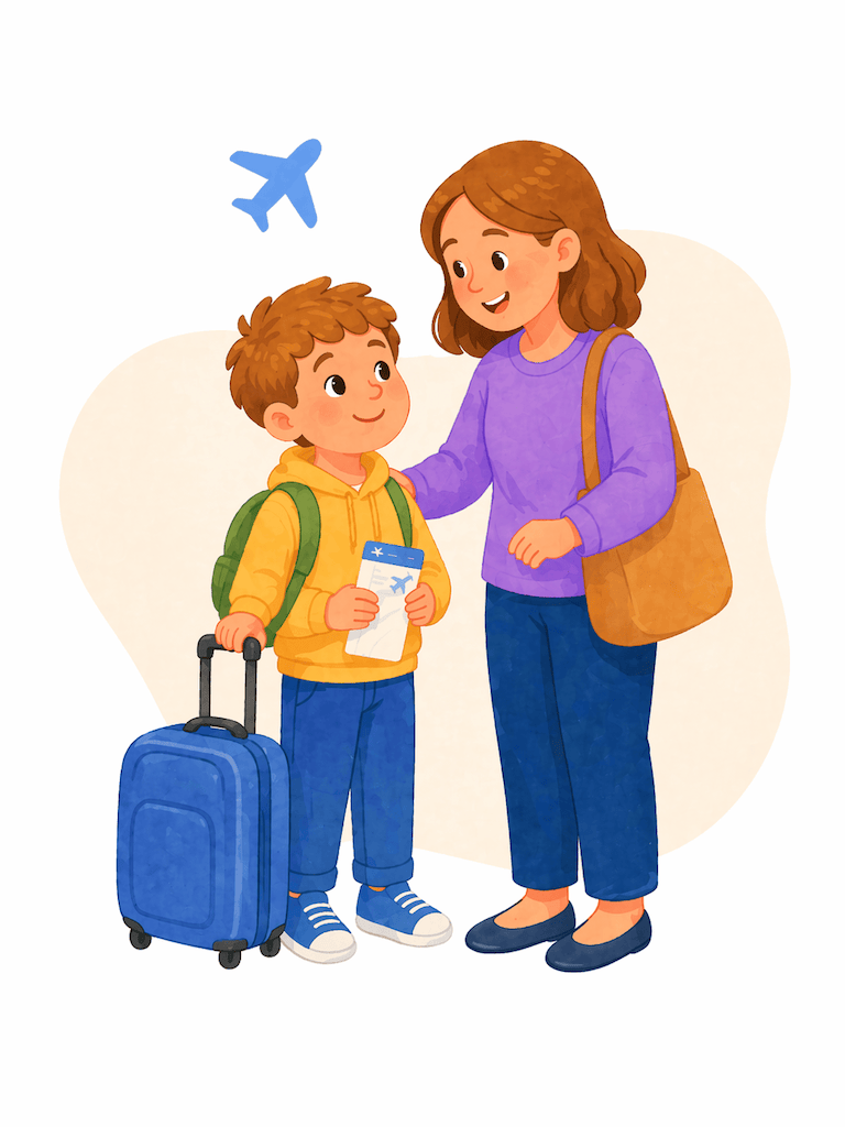 Travel social stories illustration